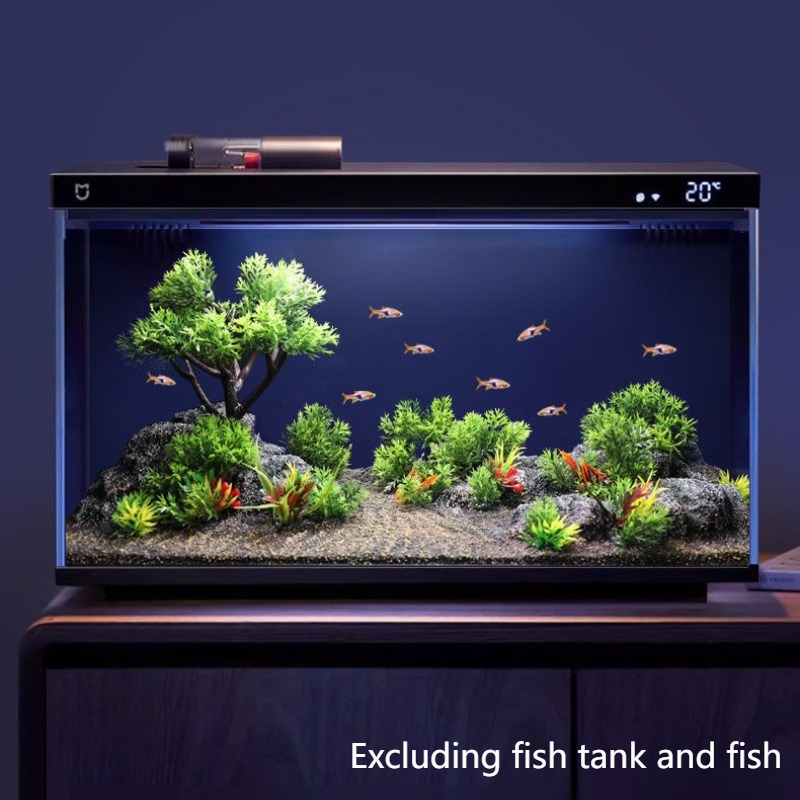 Planted Aquarium With Rocks - Aquariumdecoratie Simulatie Ecologie Kunststof Steen Aquariumornament