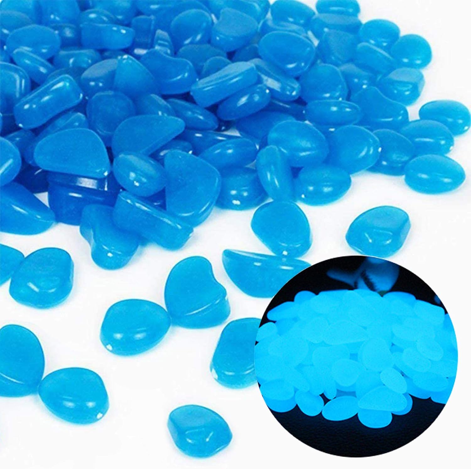 Aquarium Planted Plants - Aquarium Rotsen Glow Blue Kiezels voor
