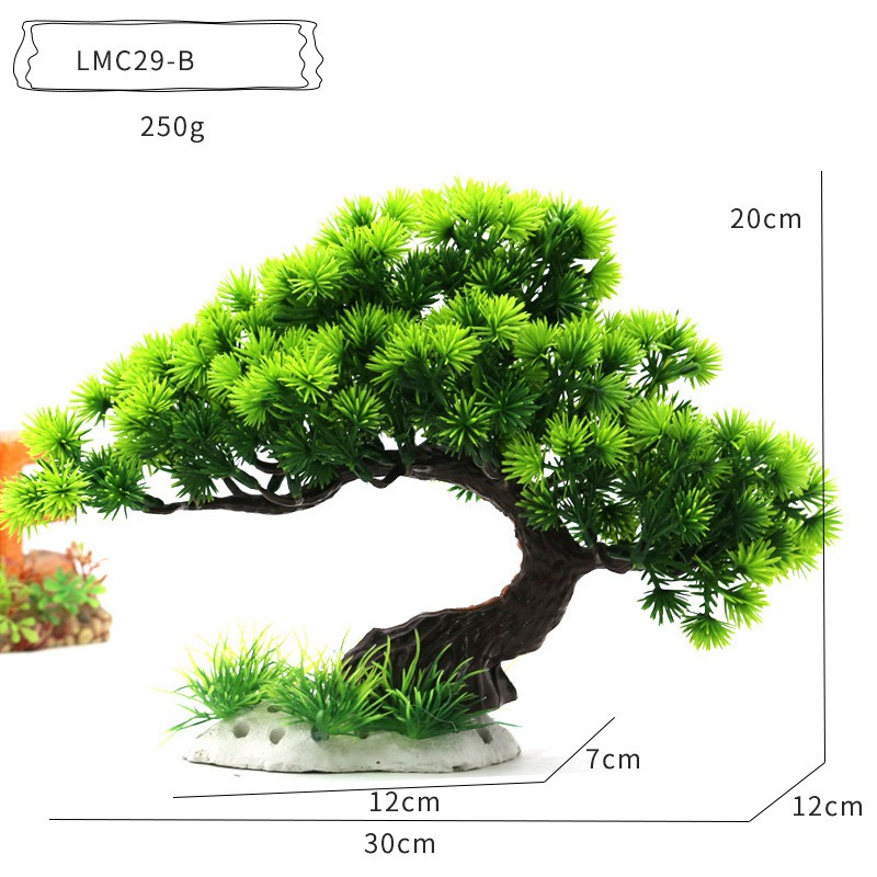 Plastic waterplanten Aquariumo - Planted Aquarium With Rocks recensie en prijs