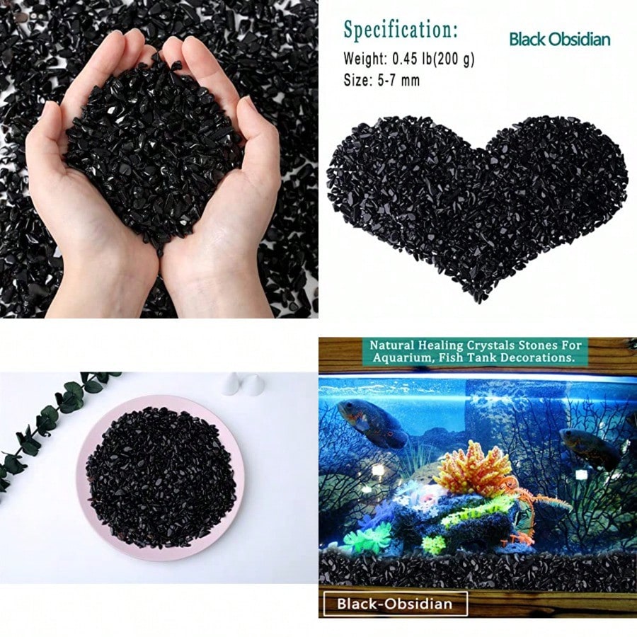 Natuurlijke zwarte obsidiaan k - Planted Aquarium With Rocks recensie en prijs