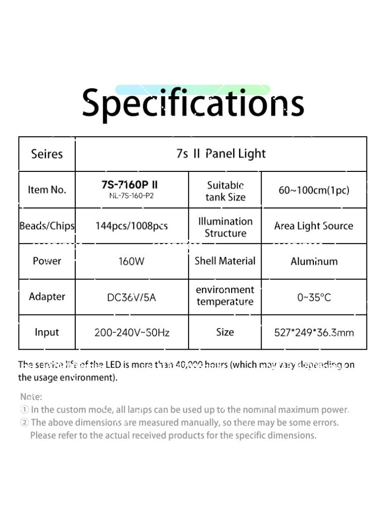 Aquarium LED-verlichting 160W  - Aquarium Planted Plants recensie en prijs